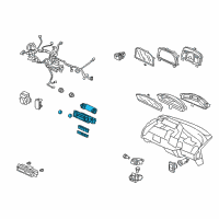 OEM 2010 Honda Civic Control Assy., Heater *NH608L* (UH GUN METALLIC) Diagram - 79500-SNA-A63ZA