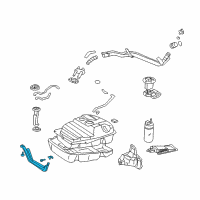 OEM 2000 Toyota Land Cruiser Fuel Tank Mount Strap Diagram - 77602-60080