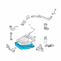 OEM Lexus LX470 Protector Sub-Assy, Fuel Tank, NO.1 Diagram - 77606-60120