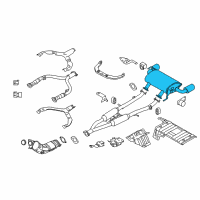 OEM 2016 Infiniti QX50 Exhaust Main Muffler Assembly Diagram - 20100-1BU0A