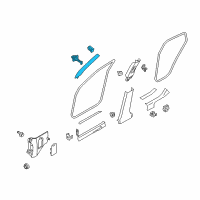 OEM 2015 Infiniti QX50 Garnish Assy-Front Pillar, RH Diagram - 76911-1BG0A