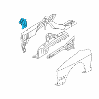 OEM 1998 Kia Sephia Engine Mounting Bracket Diagram - 0K2A153250A