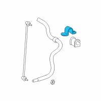 OEM 2010 Scion xD Stabilizer Bar Bracket Diagram - 48824-52060