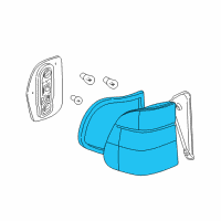 OEM 2000 BMW 540i Rear Light In The Side Panel, Left Diagram - 63-21-8-380-095