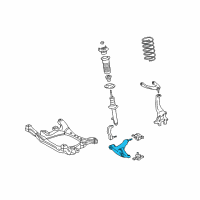 OEM 2016 Lexus IS300 Front Suspension Lower Arm Assembly Left Diagram - 48640-30300