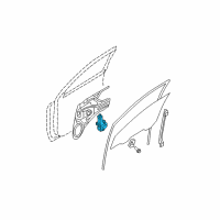 OEM 2010 Kia Sportage Motor Assembly-Power Window Regulator Diagram - 988101F100