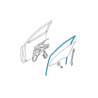 OEM 2010 Kia Sportage Run-Front Door Window Glass Diagram - 825301F000