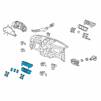 OEM Honda Control Assy., Auto Air Conditioner *NH834L* (HAIRLINE BIAS) Diagram - 79600-SZA-A11ZA