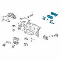 OEM 2009 Honda Pilot Control Assy., Heater *NH365L* (BLACK METALLIC) Diagram - 79500-SZA-A01ZA