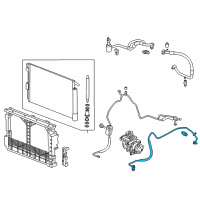 OEM 2019 Chevrolet Volt Hose Asm-A/C Compressor Diagram - 23412213