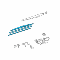 OEM 2018 Toyota Sienna Rear Blade Diagram - 85242-08020