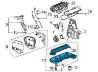 OEM 2021 Chevrolet Corvette Oil Pan Diagram - 12695701