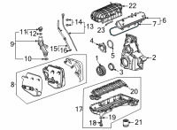 OEM GMC Sierra 1500 Valve Cover Gasket Diagram - 12619787