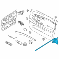 OEM BMW 535i GT xDrive Channel Sealing, Inside, Door, Front Left Diagram - 51-33-7-289-259