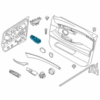 OEM BMW 340i Door Window Switch Left Diagram - 61-31-9-208-109