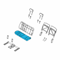 OEM 2009 Dodge Durango Rear Seat Cushion Right Diagram - 1FQ761D5AA