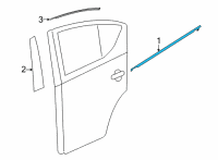 OEM 2020 Nissan Versa Moulding-Rear Door Outside, LH Diagram - 82821-5EF0A