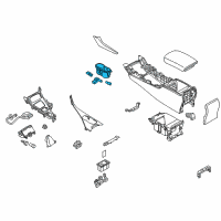 OEM 2015 Infiniti Q50 Cup Holder Assembly Diagram - 68430-4GA0A