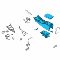 OEM 2018 Infiniti Q50 Box Assy-Console, Center Diagram - 96910-4GT1A