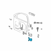 OEM 2009 Jeep Grand Cherokee Front Door Lower Hinge Diagram - 55369192AF