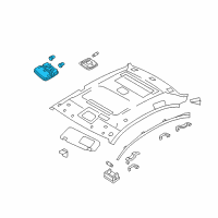 OEM 2010 Hyundai Sonata Overhead Console Lamp Assembly Diagram - 92810-3K001-V2