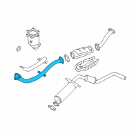 OEM 2002 Nissan Xterra Exhaust Tube Front Diagram - 20010-7Z010