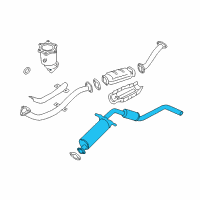 OEM Nissan Xterra Exhaust, Main Muffler Assembly Diagram - 20100-7Z810