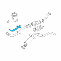 OEM Nissan Frontier INSULATOR-Heat, Exhaust Tube Front Upper Diagram - 20515-8B410