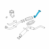 OEM 2003 Nissan Xterra Exhaust Tube Assembly, Center Diagram - 20030-7Z015