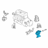 OEM 2002 Acura RSX Rubber Assembly, Transmission Mounting Diagram - 50805-S6M-981