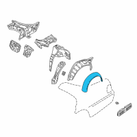 OEM 2002 Infiniti Q45 Protector-Rear Wheel House RH Diagram - 76748-AR000