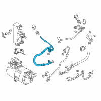 OEM 2016 BMW 330e Suction Line, Compressor-Heat Exchanger Diagram - 64-53-9-368-331