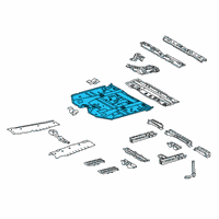 OEM 2020 Lexus RX350L Pan, Front Floor, L/BOL Diagram - 58111-48924