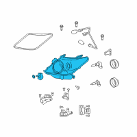 OEM 2010 Lexus LX570 Headlamp Unit Assembly, Left Diagram - 81170-60D31