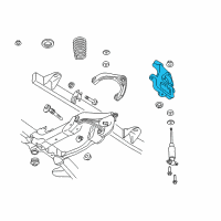 OEM 2003 Dodge Ram 1500 Front Knuckle Left Diagram - 68044701AD