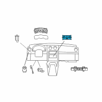 OEM 2008 Jeep Liberty Air Conditioner Control Head Unit Diagram - 55111955AC