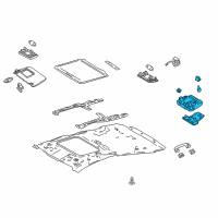 OEM 2021 Toyota Prius AWD-e Map Lamp Assembly Diagram - 81208-47260-B0