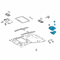 OEM 2021 Toyota Prius Map Lamp Assembly Diagram - 81208-47260-B0