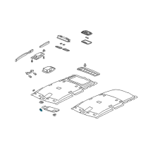 OEM 2010 Honda Element Holder, Sunvisor *YR233L* (TITANIUM) Diagram - 88217-S01-A01ZR