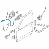 OEM BMW X5 Bowden Cable, Door Opener, Front Diagram - 51-21-7-293-621