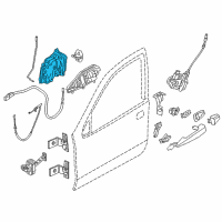 OEM BMW X5 Front Right System Lock Diagram - 51-21-7-281-948