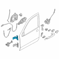 OEM 2017 BMW X6 Right Upper Front Door Hinge Diagram - 41-00-7-377-546