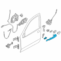 OEM 2019 BMW X2 Outer Left Primed Door Handle Diagram - 51-21-7-396-305