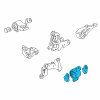 OEM 2005 Honda Insight Rubber Assy., Transmission Mounting Diagram - 50805-S3Y-J91