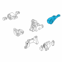 OEM 2002 Honda Insight Rubber, RR. Engine Mounting Diagram - 50810-S3Y-J92