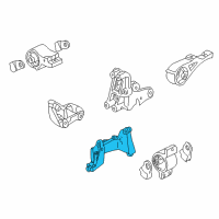 OEM 2005 Honda Insight Bracket, Transmission Mounting Diagram - 50825-S3Y-990