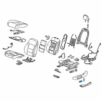 OEM 2022 Chevrolet Blazer Seat Switch Knob Diagram - 84342642