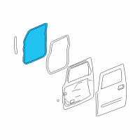 OEM 2004 Hummer H2 Weatherstrip On Body Diagram - 25910529