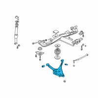 OEM 2008 Cadillac DTS Rear Suspension Control Arm Assembly Diagram - 25820033