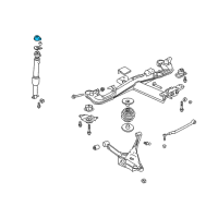 OEM 1994 Pontiac Trans Sport Cover, Rear Shock Absorber Upper Diagram - 25694853